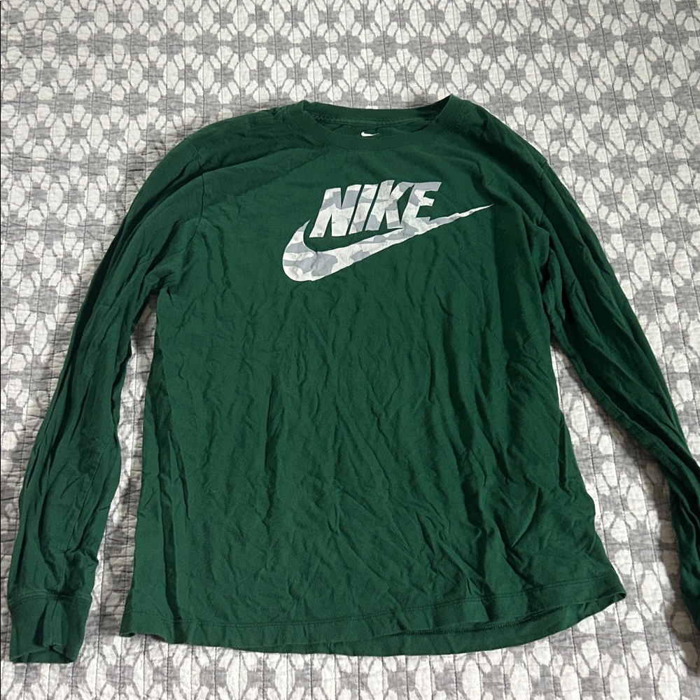 Nike Forest Green Long Sleeve Tee